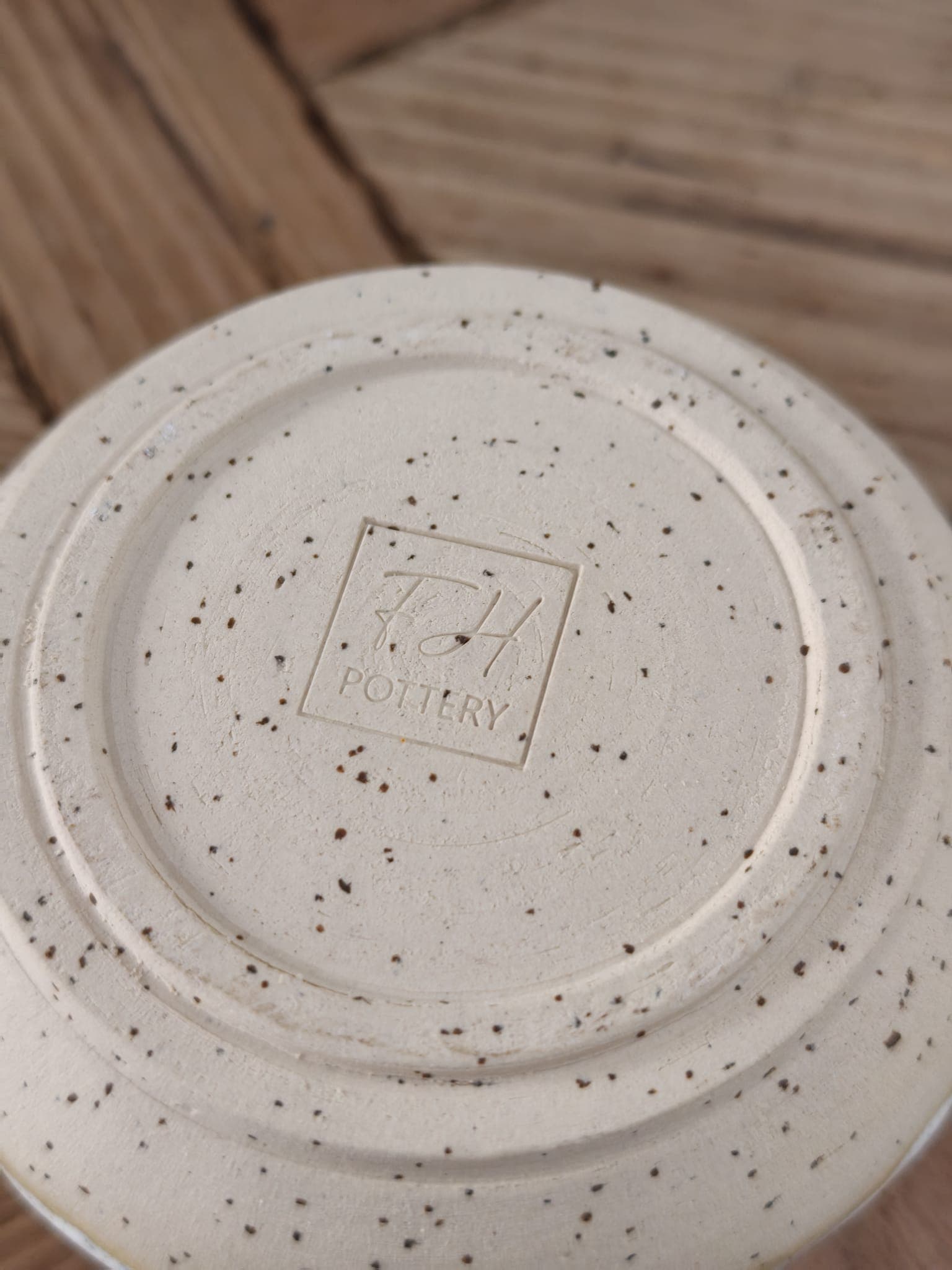 Bellied vessel, snow-dip glaze, view 3