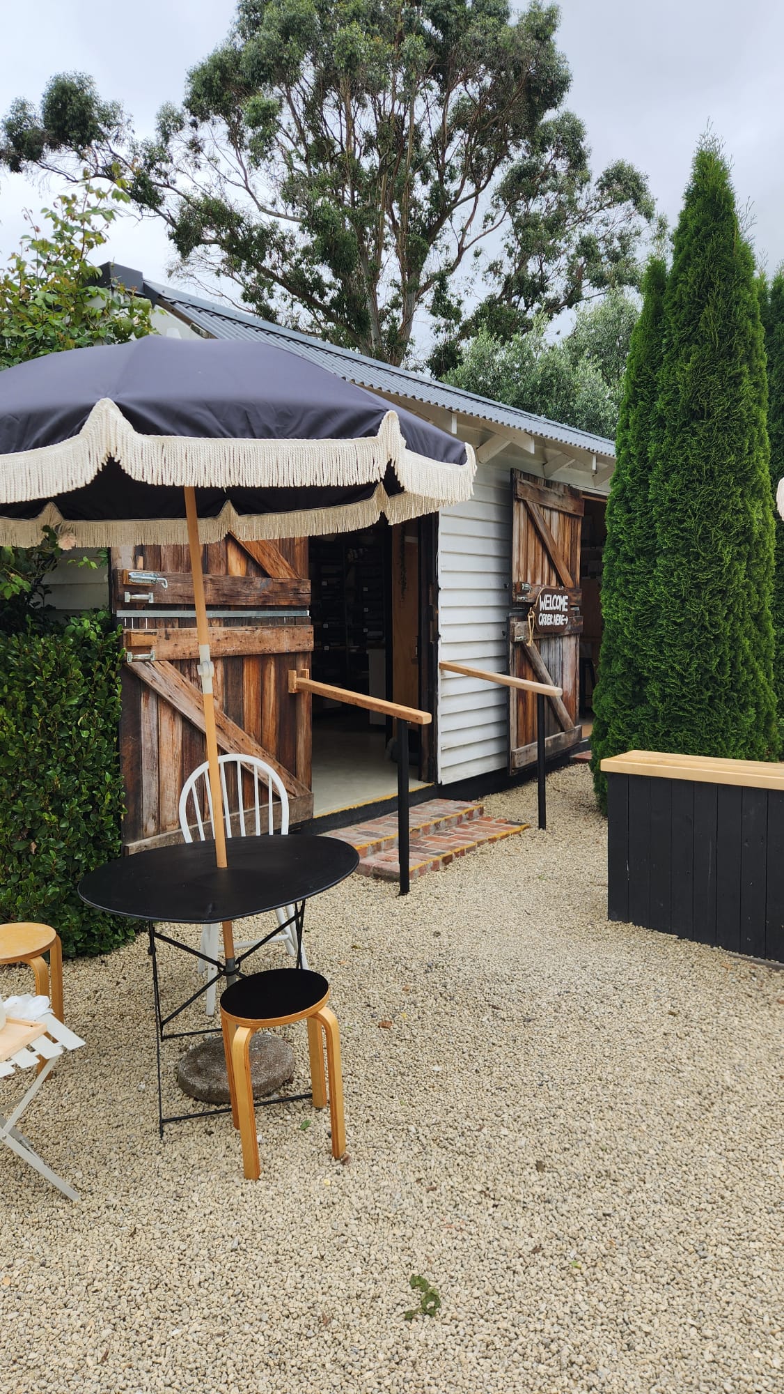 A garden bar in an old shed, I mean, honestly